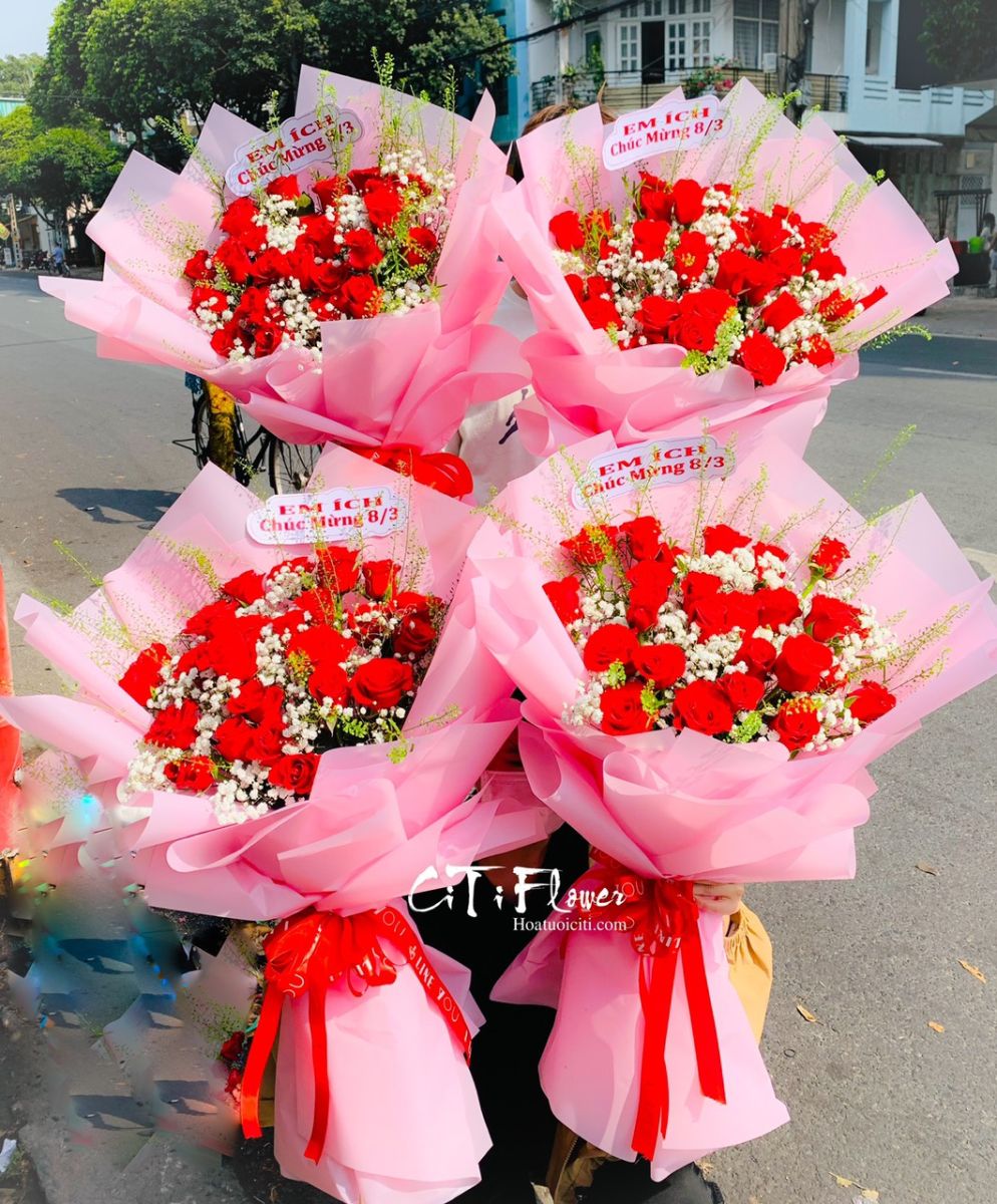 Bó Hoa Hồng Màu Đỏ